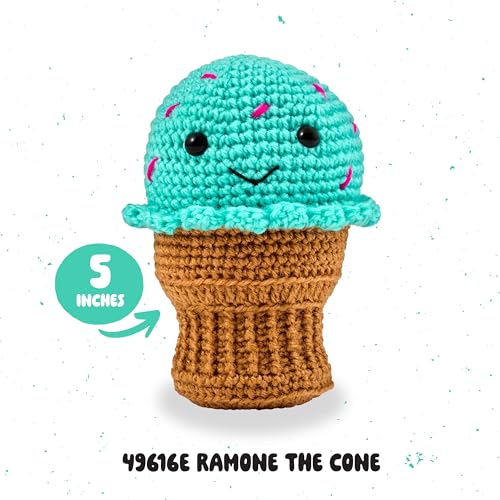 Image of Bucilla Complete Crochet Kit, Ramone the Cone, 5 inch