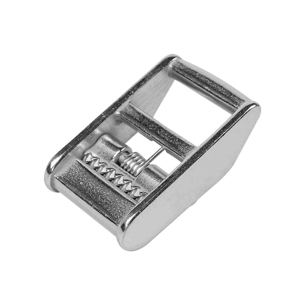 POFET - Fibbie a camma in acciaio inossidabile 316, fibbia con leva per cinghie - 2,5 cm (2 pezzi), senza cinghia