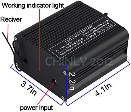 CHINLY New LED Fiber Optic Ceiling Light 200pcs 6.5ft 1.0mm 16W RGBW