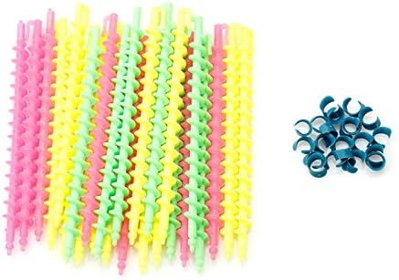 26Pcs Long Plastic Styling Barber Salon Tool Hairdressing Spiral Hair Perm Rod