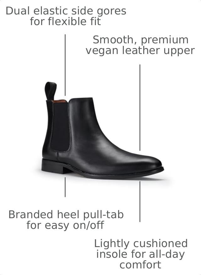 Image of Polar Fox Men's Classic High-Top Chelsea Boot | Stylish Slip-On Ankle Boot for Dress, Casual & Formal Wear