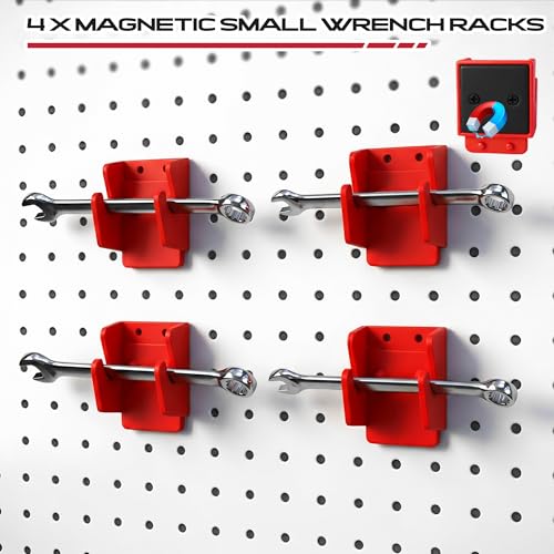 Image of 18PCS Magnetic Tool Organizer Set, Includes 8 Screwdriver Holders, 2 Large Wrench Organizers, 4 Small Wrench Organizers and 4 Pliers Racks for Toolbox, Garage and Workshop Storage, Tools Not Included