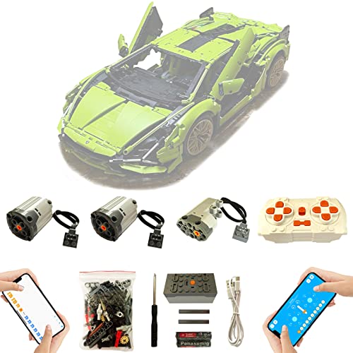 Image of for Lego Technic Lamborghini Sian FKP 37 42115 Motor and Remote Control Upgrade Kit, 3 Motors, APP 4 Modes Control, Quality Gift, Compatible with Lego 42115(Model not Included) (Ordinary Motor)