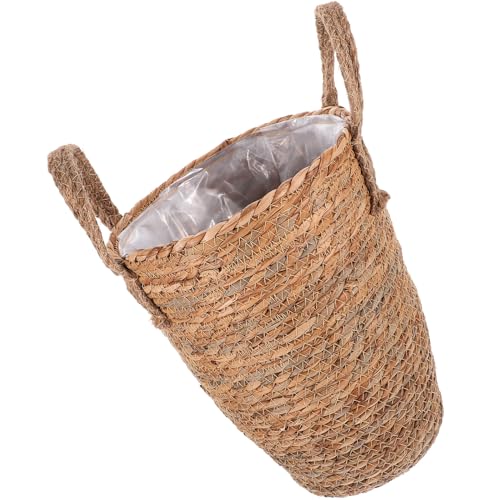 DIYEAH Cesto de Plantas Interior Mano Macetero Rústico y Decorativo para Flores Cesta Multiusos para Salón Jardín y Almacenamiento Práctico