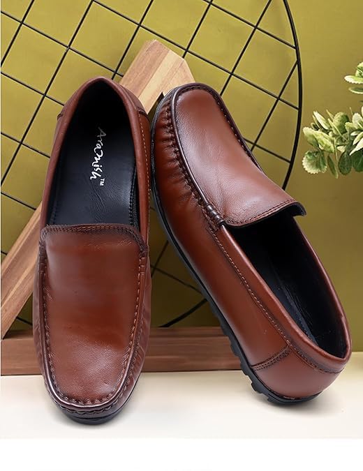 Image of ARAMISH Genuine Leather Loafers Shoes for Men