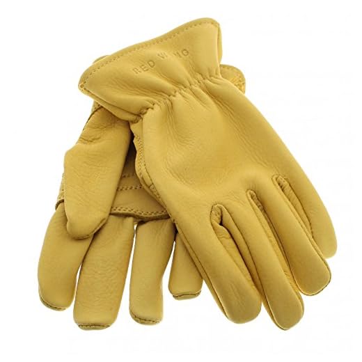 FB Fashion Boots Red Wing skor 95233 GLOVES Yellow hjortläder handskar för kvinnor och män beige