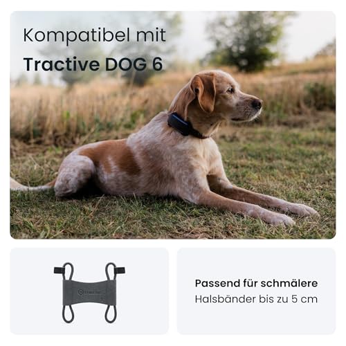 Tractive 2 STK. Textilklammern für Tractive Dog 6 GPS Tracker (Schwarz) - L