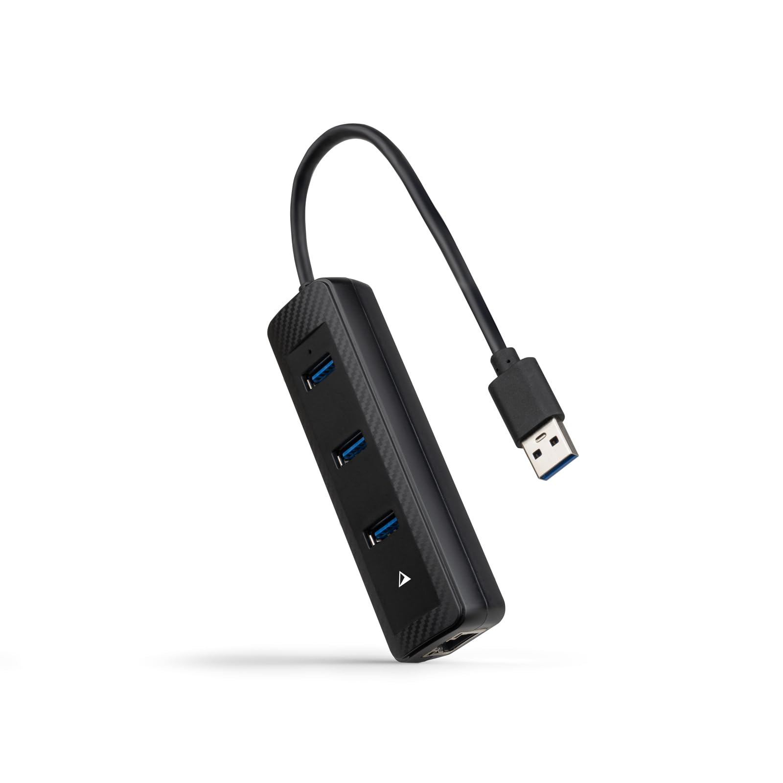 NANOCABLE 10.16.4604 USB-A 3.0 to 3xUSB-A 3.0 + RJ45 Hub USB-A/M- USB-A/M-RJ45/F, Black, 15 cm