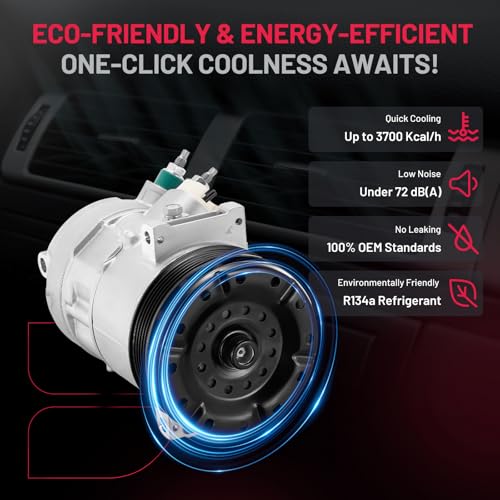 BDFHYK Air Conditioning A/C Compressor with Clutch Compatible with Dodge Journey 2009-2020, Avenger 2008-2011 2013-2014, Compatible with Chrysler 200 2011-2014, Sebring 2007-2010 2.4L