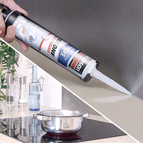 Mastic sanitaire silicone Rubson étanche et transparent pour joint de baignoire et cuisine