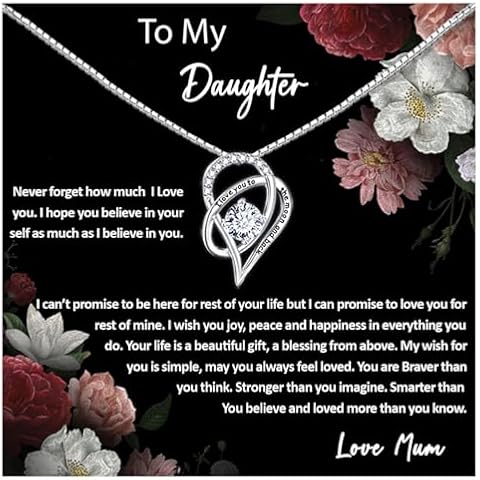 Mother to Daughter Heart Necklace Gift Cover