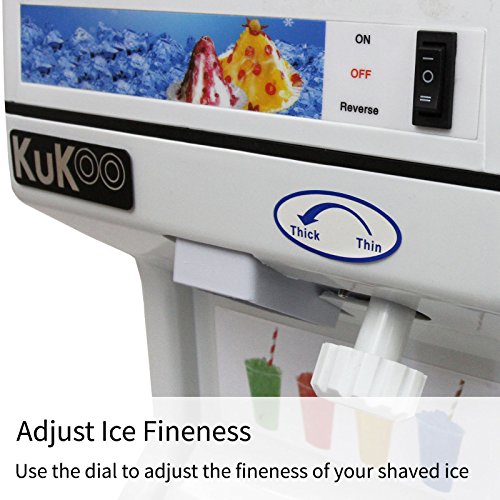 KuKoo Gastro Ice Shaver Eismaschine Slusheis Wassereis Eisschnee Schneeeis Shaved Iced Eisbearbeitung Küchenmaschine – Bild 7