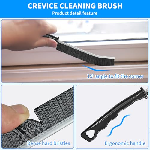 Image of 4TH Crevice Cleaning Brush Set-Household Deep Cleaning Supplies, Perfect for Small Spaces, Grout, and Tough Tasks -12 Pack