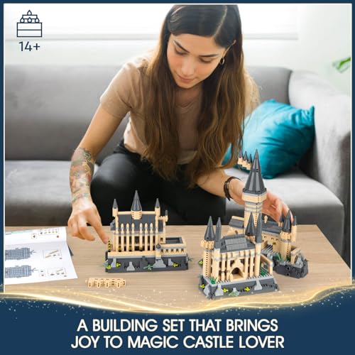 Image of Vziimo Magic CastIe BuiIding Set, MOC Architecture Micro BuiIding BIocks Kit, CollectibIe Model Toys Gifts Toys for Adults Teens 14+ (2680 Pieces)