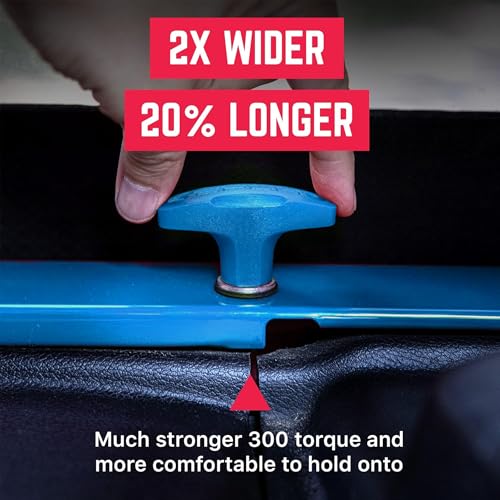 Image of GPCA Quick Release Tie Down GP Anchor PRO, Wrangler JL 2018-2025 | w /o Nut, M8 25mm Thumbscrew, Hardtop Removal, Jeep Accessories & Cargo Tie Down (6PC, Blue)