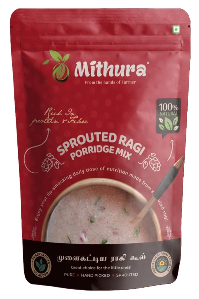 Mithura Sprouted Ragi Porridge Mix 500gm | Almonds- Cashew | No preservative | Cereals For All Ages (B0D1RKBZX9) Amazon Price History, Amazon Price Tracker