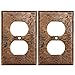 Premier Copper Products SO2_PKG2 Copper Switchplate Single Duplex, 2 Hole Outlet Cover - Quantity 2, Oil Rubbed Bronze