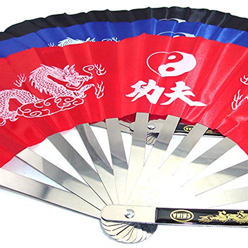 Leque, Romacci Leque de tai chi chinês tradicional em aço inoxidável Kung fu Leque de luta Leque de