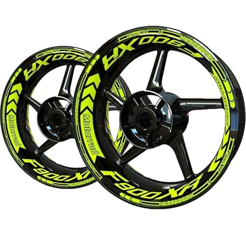 QYGGBD Pegatinas para Llantas Pegatinas Reflectantes para Llanta De Rueda De Motocicleta, Pegatina para Cubo De Rueda, para B&MW F900XR F 900XR F 900 XR Juego Completo