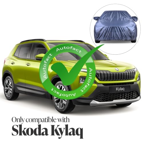 Image of Autofact Premium Car Cover for Kylaq | All Weather Water-Resistant Full Body Car Cover | Light-Weight Triple-Stitched Outdoor Shield with UV Protection, Dustproof & Heat-Resistant