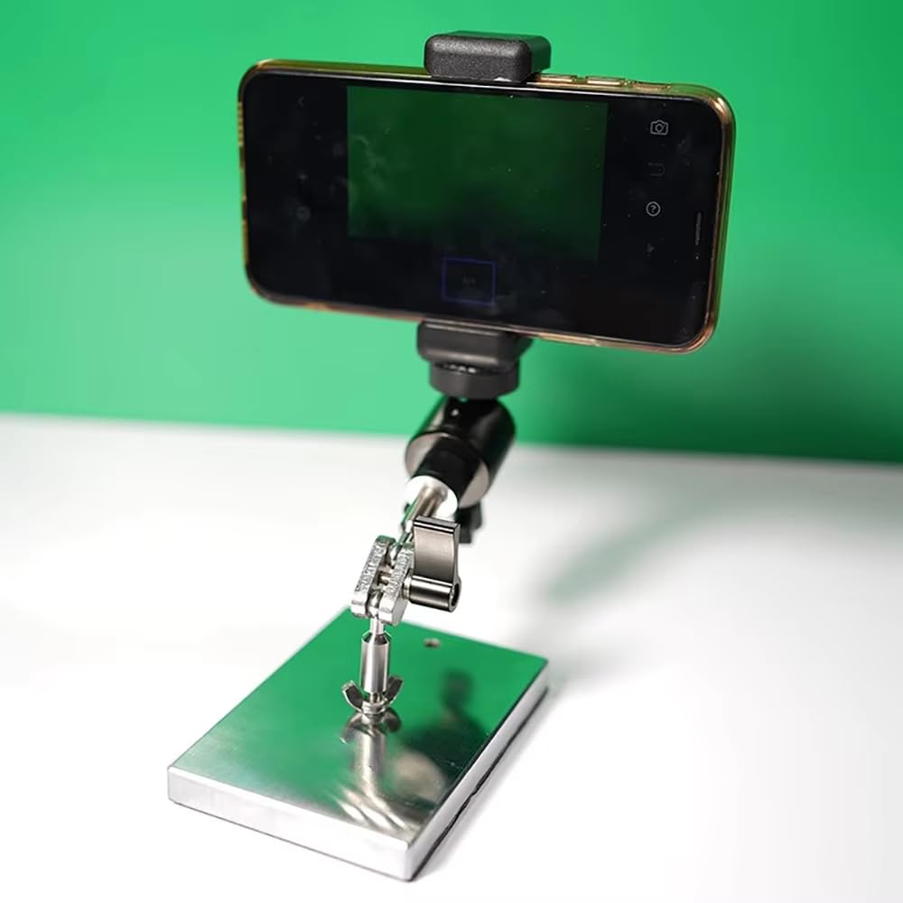 Soporte para Teléfono con Animación Stop Motion, Trípode Universal de Acero Inoxidable de 20CM con Base Antideslizante y Brazo Flexible Ajustable de 360°