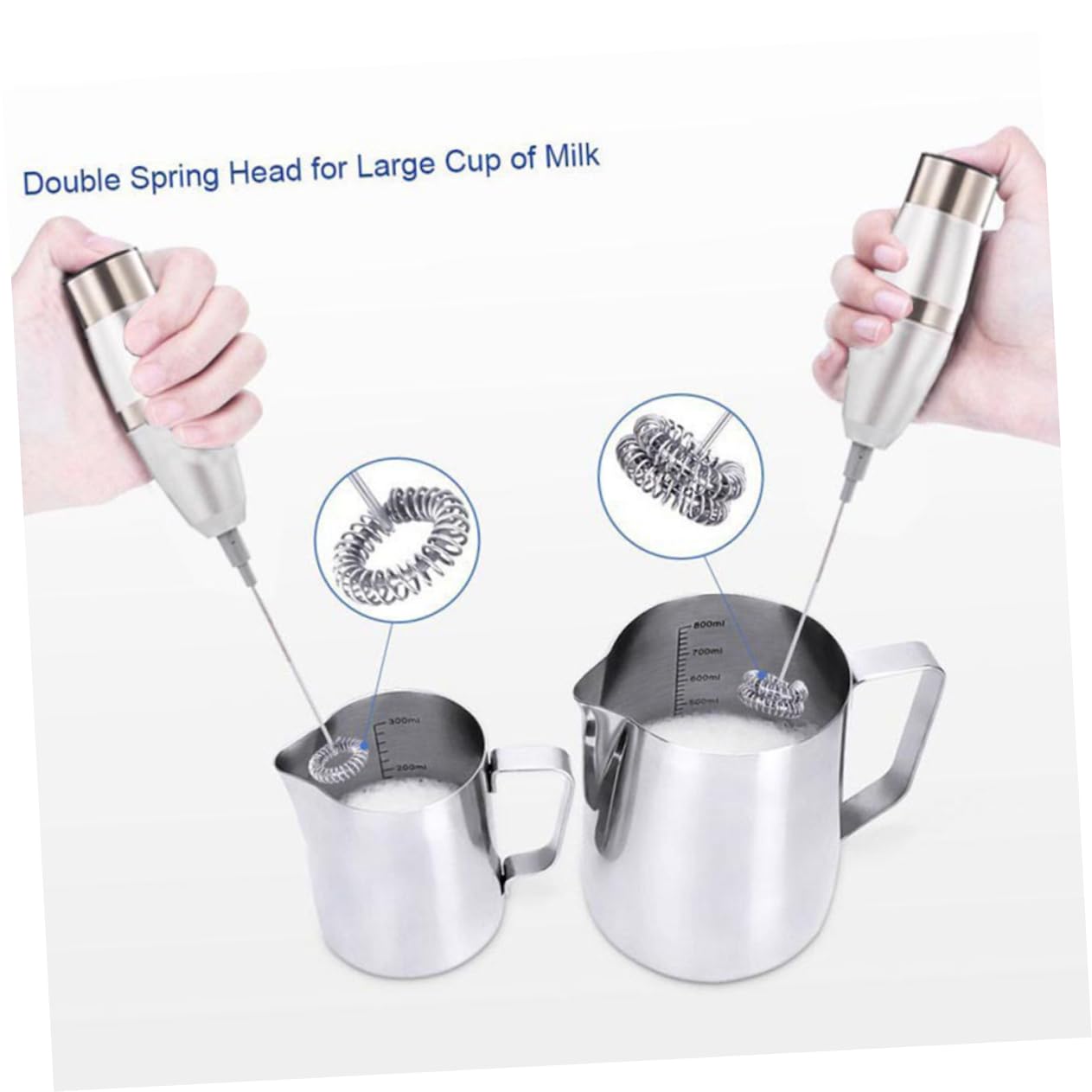 Ciieeo 2pezzi Montalatte Inossidabile Per Latte Mano e Silenzioso Accessorio Per Cappuccino e Facile e Utilizzare