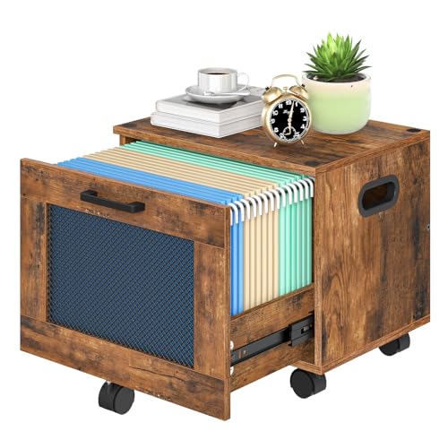 HOOBRO File Cabinet, Rolling File Cart, Under Desk Small Filing Cabinet, File Organizer Box, Home...