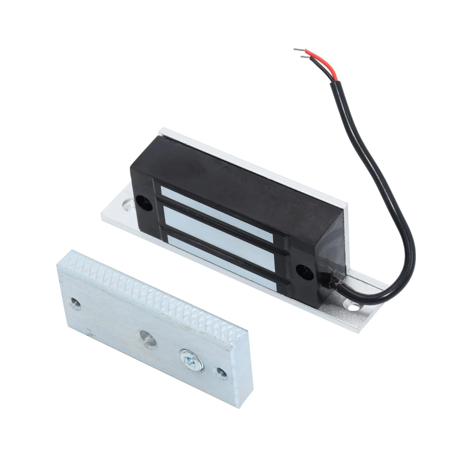 Cerradura electromagnética DC12V 24V, Cerradura de Puerta eléctrica magnética de 60Kg/100Lbs for Vitrina, Puerta de Vidrio sin Marco(12V)