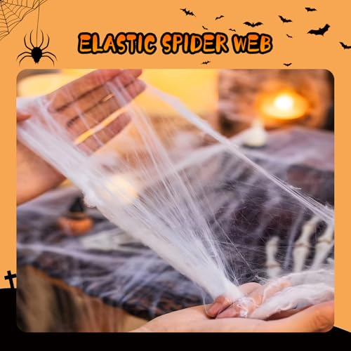 Image of Halloween Spider Decoration 6 PCS, Spider Web Decoration, Halloween Table Decor, Halloween Decorations Indoor
