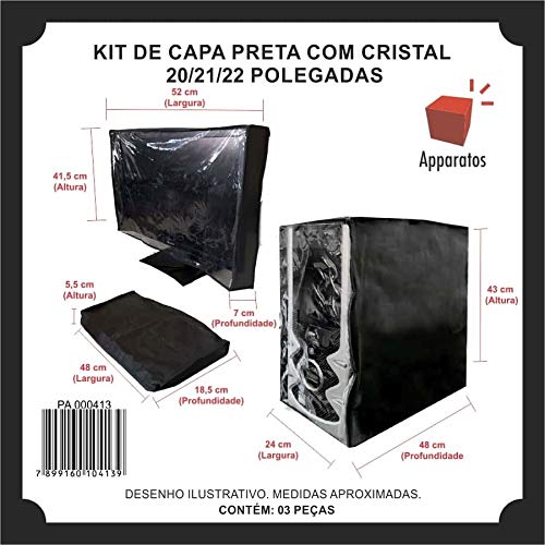 CAPA PARA GABINETE TECLADO E MONITOR 20