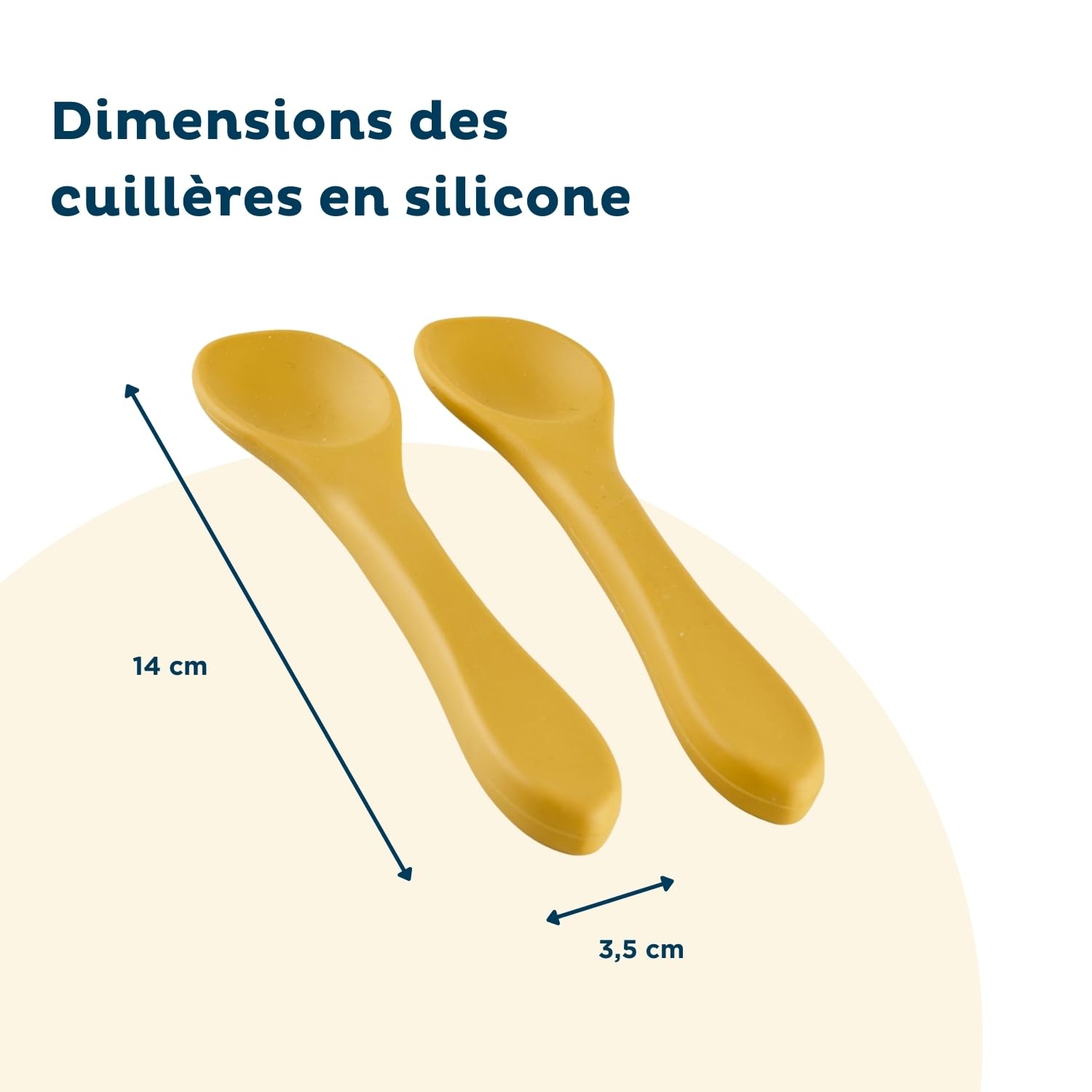 THERMOBABY - Pack Repas Bébé En Silicone – Assiette Avec Ventouse, Bol Avec Ventouse, Bavoir, Cuillères – Set Complet Et Pratique Pour Les Premiers Repas De Bébé - Jaune Miel