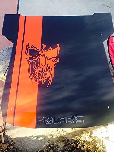 RZR 900/1000 ROOF GRAPHIC SKULL DIE CUT VINYL DECAL STICKER POLARIS Red