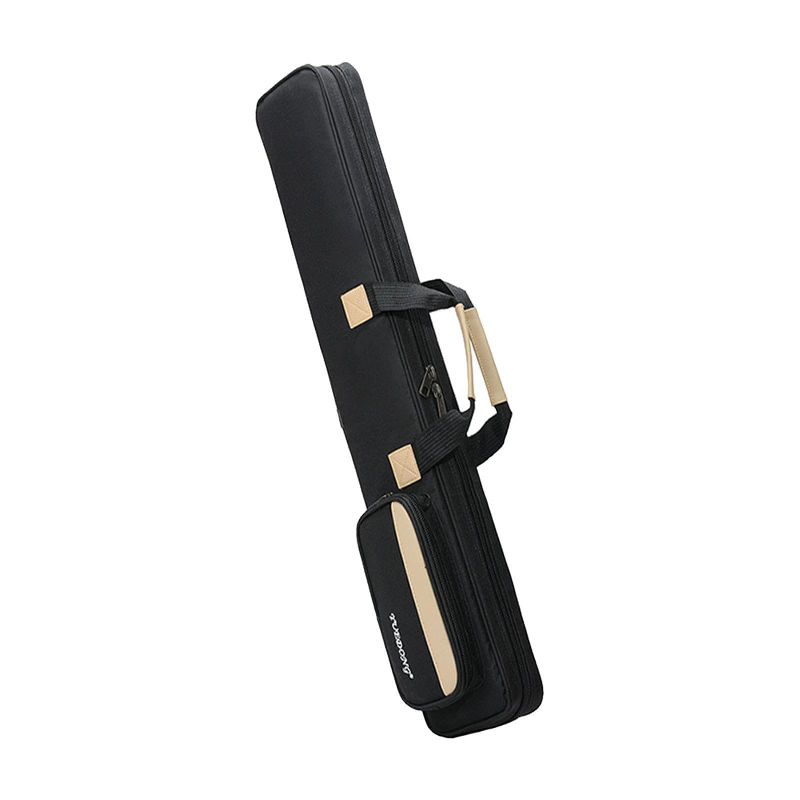 Pool Cue Sticks Bag 1/2 Cue Case Portable Wear Resistant Hold 3 Butt 4 Shaft Black | Indoor Games | Billiards | Cue Cases-image-4
