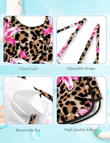 Image of Girls Swimsuit 3 Piece Bathing Suit Criss Cross Bikini Set Girls' Swimwear with Shorts 7-16T