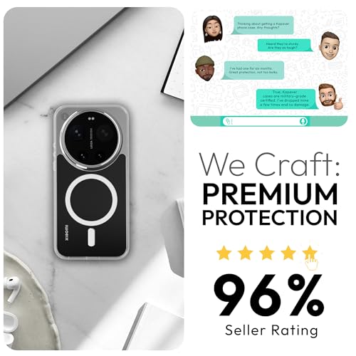 Image of KAPAVER Essential Back Cover Case Compatible with Xiaomi 17 Ultra - Magnetic Clear (PC+TPU) (Xiaomi 17 Ultra - Magnetic Clear)