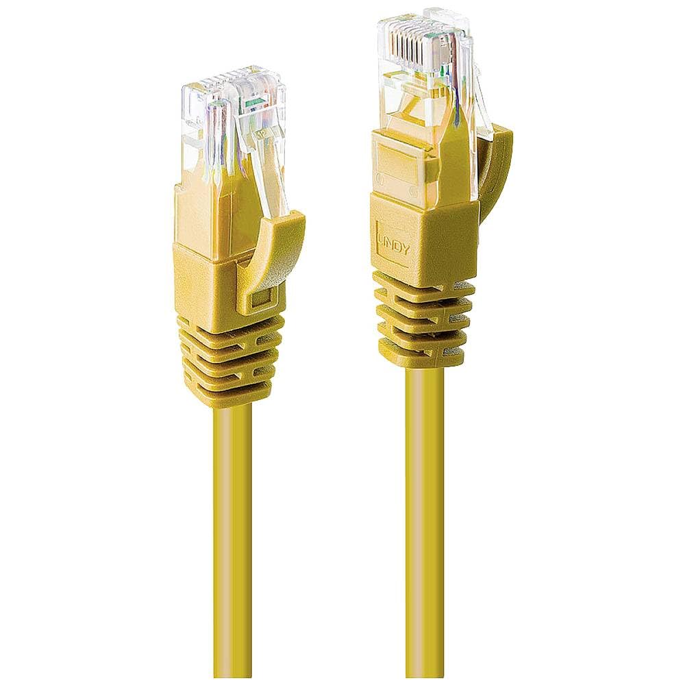 Lindy Rj45/Rj45 Cat6 30m - Cable de red (30 m, Cat6, U/UTP (UTP), RJ-45, RJ-45, Amarillo)