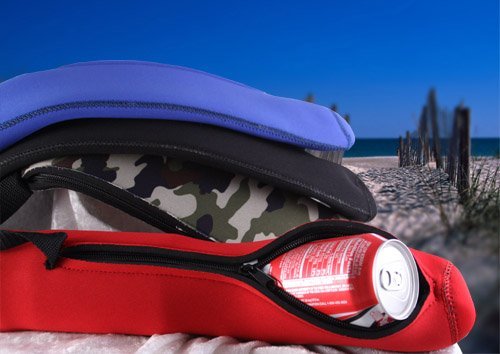 Chill Stick-Neoprene 6 pack Cooler tube - Black