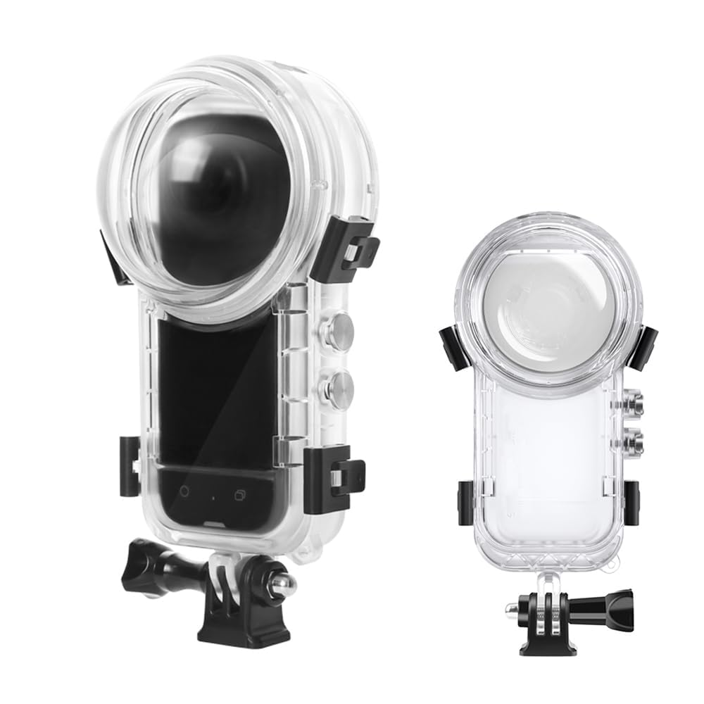 eWINNERInvisible Dive Case Compatible with Insta360 X4 Dive Housing Case 50m 164ft Waterproof Case Cover Underwater Protective Shell with Bracket Accessories for Insta 360 X4 Action Camera