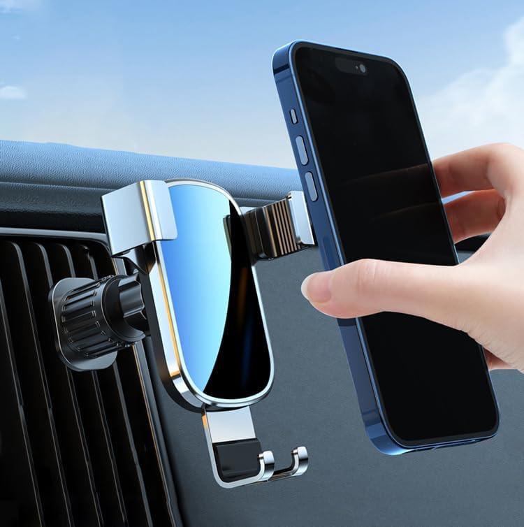 Car Phone Holder for Renault Sport Spider Super 5 Symbioz Symbol,Mount 360° Rotation Air Vent Phone Mount,Strong Stability Mobile Phone Cradles,Auto Lock Automobile Cradle Hook,Silver