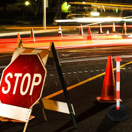 Cône de signalisation renforcé pour sécuriser un parking extérieur - 6