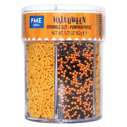 PME 6-en-1 Mezcla de Sprinkles para Halloween - Huerto de Calabazas (162g)