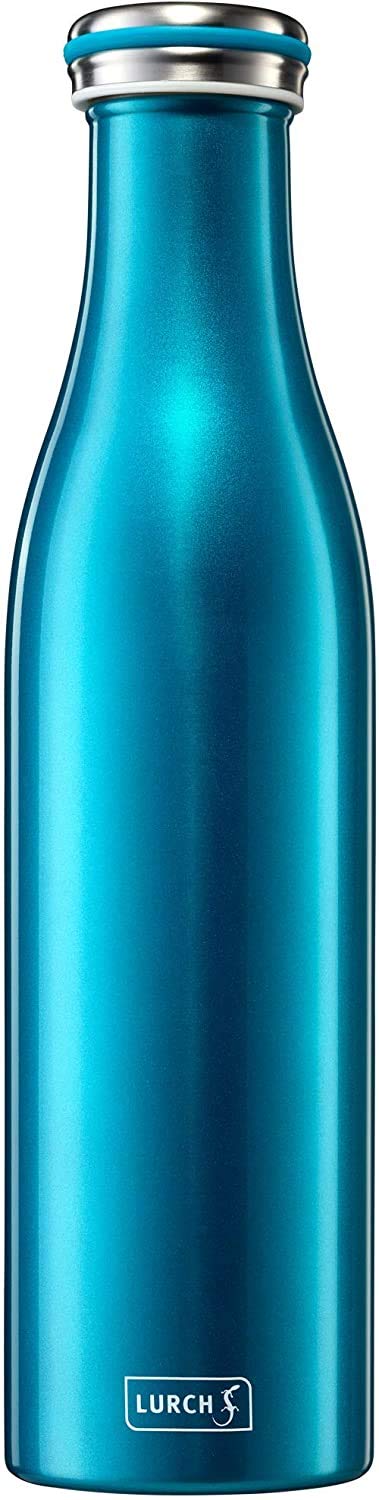 Lurch Water Blue 240861 Insulated Flask For Hot And Cold Drinks Double-Walled Stainless Steel 0.75 L