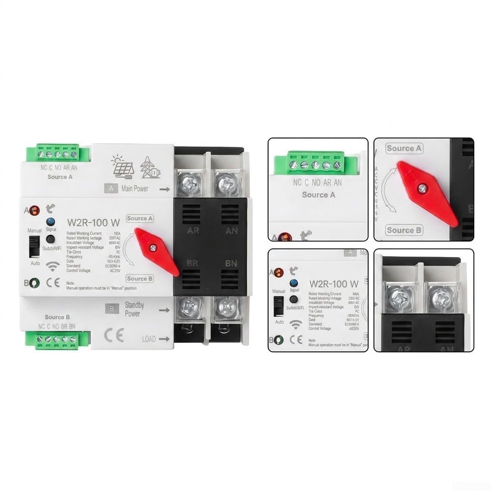 FABULETTA Interruptor de red WLAN 2P 63A AC220V