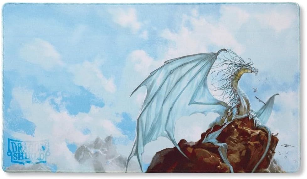 ​Dragon Shield Playmat – Standard Size TCG Playmat with Stitched Edges & Non-Slip Rubber Backing – Included Tube for Transport & Protection | Plain White