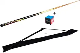 Taco Para Sinuca Snooker Bilhar Rosca 145 cm + Bolsa + Giz + Ponta