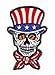 Price comparison product image ''Skull Usa Stars and Stripes Flagge'' Embroidered Iron on Patch Handmade Design From Thailand