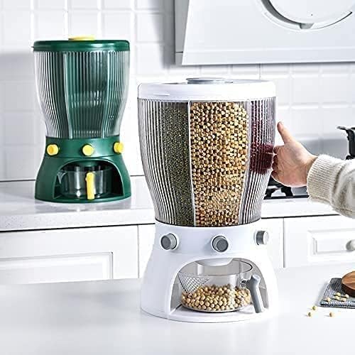 RAJODIYA ENTERPRISE AIRTIGHT CEREAL RICE DISPENSERS 4 in 1 WallMounted