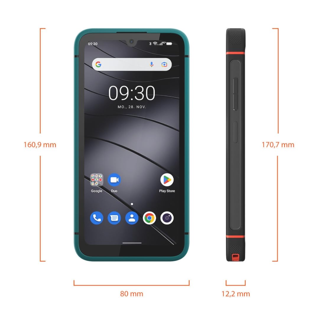 Gigaset GX4 PRO robustes Business-Smartphone 4G - staub- & wasserdicht IP68, Militärnorm - 6,1" HD+ Display mit Gorilla Glass - 128GB+6GB RAM - 48MP Kamera - 400 std Standby, Black