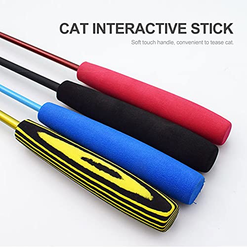 mewmewcat Cat Interactive Stick DIY Stretch Wand Brinquedos Telescópicos Teaser Cat para Cat Catcher