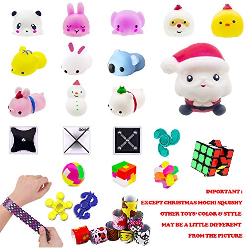 Fidget Party Toys Advent Calendar 2020 Christmas Countdown Calendar 24 PCS Fidget Relief Stress Toys for Count Down Xmas Holiday Party Favor Kids Adults Challenge
